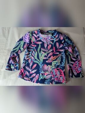 Lilly Pulitzer Girls Rash Guard Top Size 4 Long Sleeve You’ve Been Spotted
